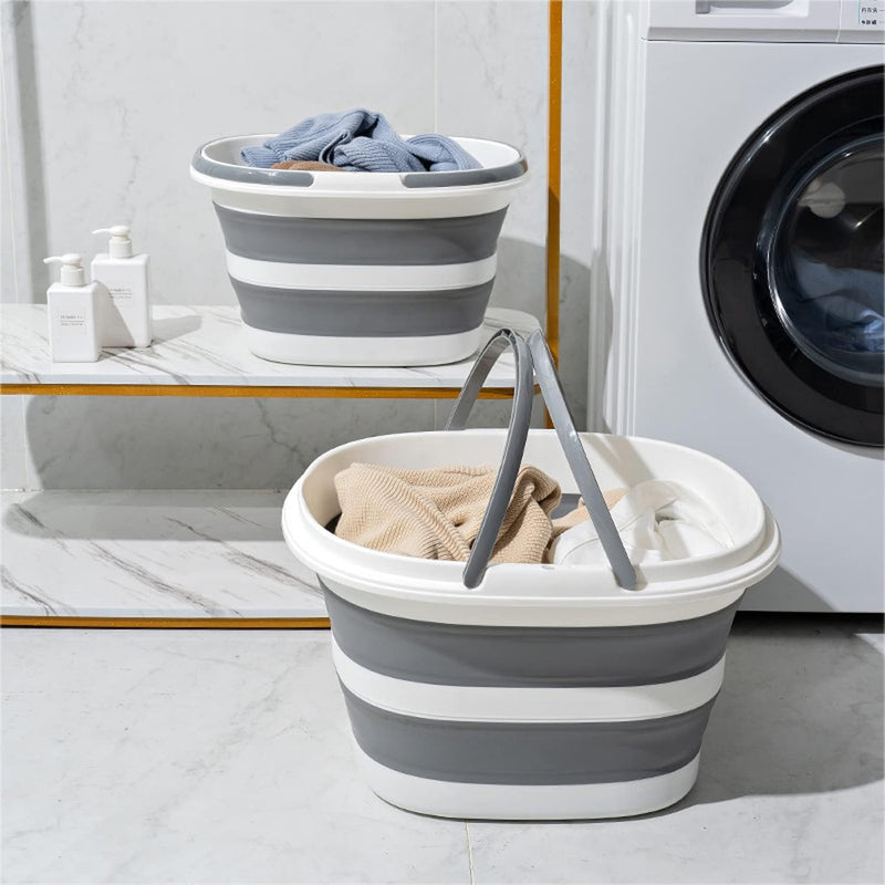 Multi Purpose Laundry Basket – 16L Large Collapsible Rectangular Bucket with Handle