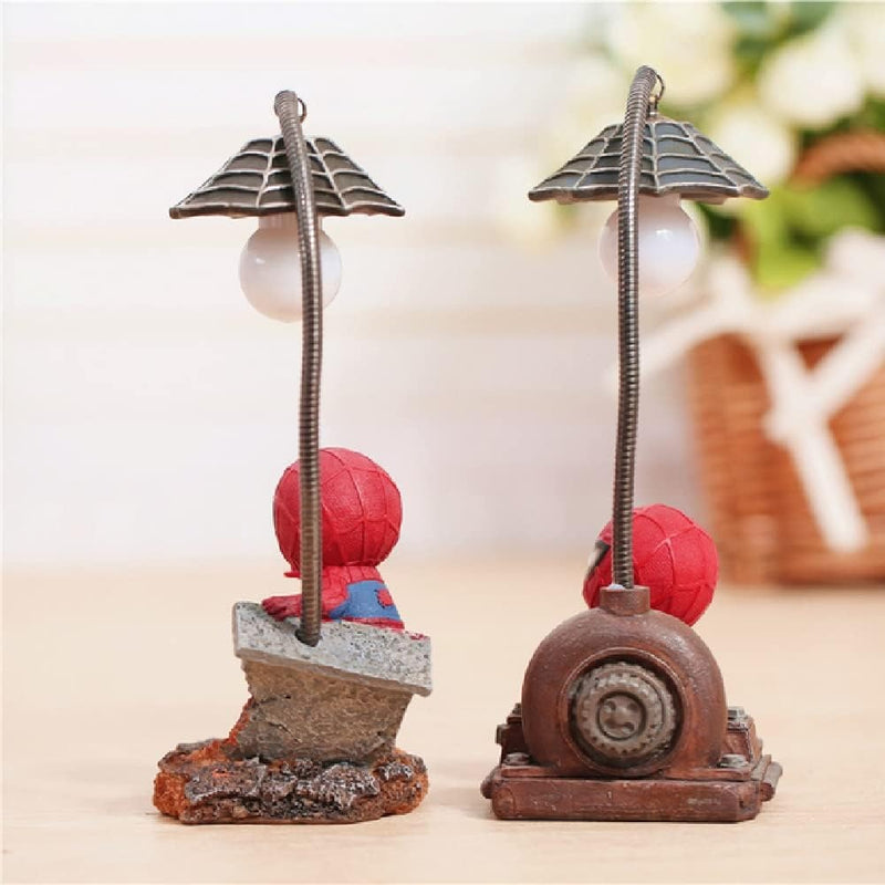 Spiderman Superhero Streetlight LED Desk Lamp – Resin Night Light for Kids
