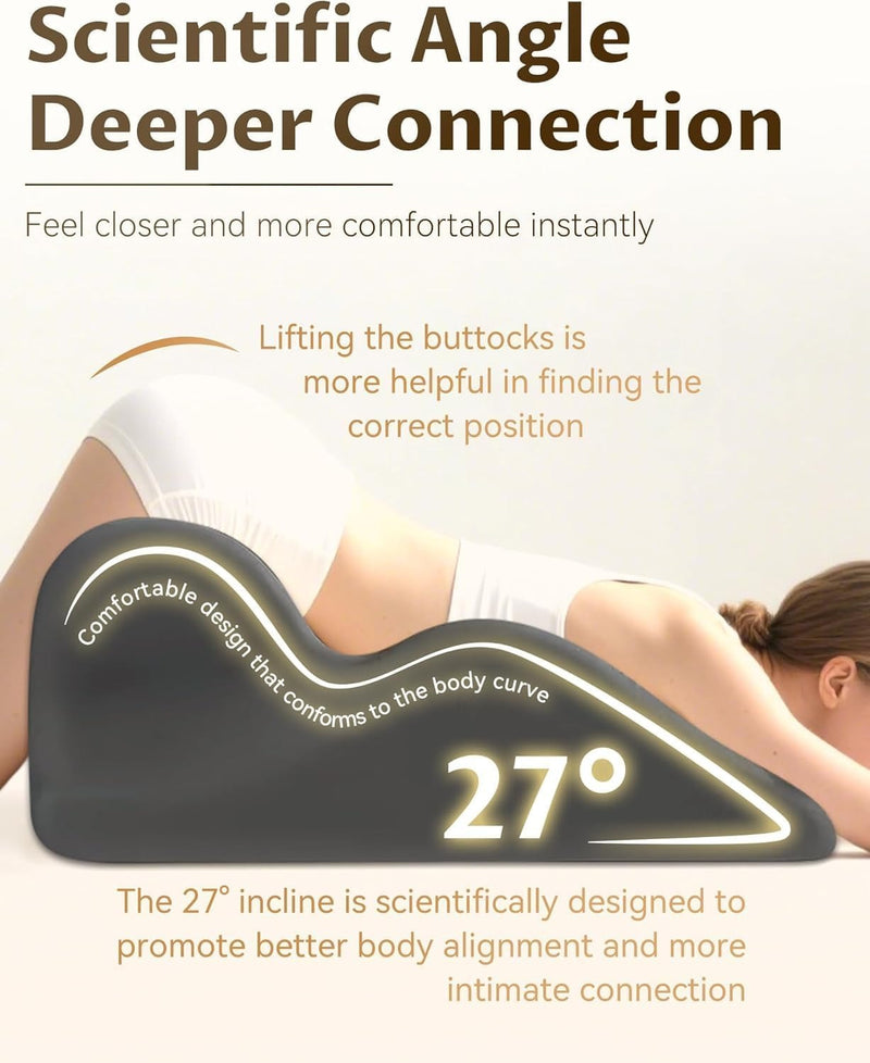 Couple's Intimacy Pillow – Ergonomic Memory Foam Wedge Pleasure Pillow
