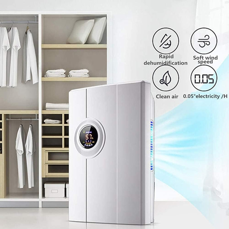 Smart Dehumidifier with Remote & LCD Display – 2.2L Quiet Home Air Purifier with Sleep Mode