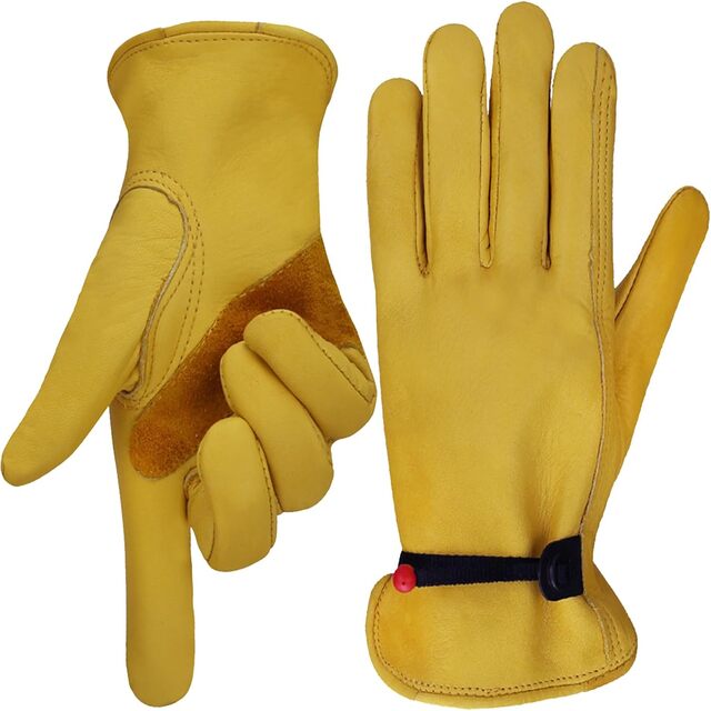 Leather Gardening Gloves – Thornproof Heavy Duty Work Gloves for Men & Women
