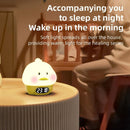 LED Night Light Clock – Rechargeable Silicone Touch Lamp Nursery Light for Babies