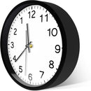 Silent Wall Clock 12 Inches – Large Numbers Easy-to-Read Ideal for Home Decor