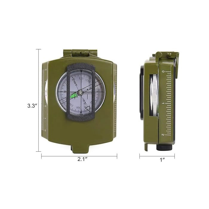 Military Lensatic Compass – Waterproof Hiking Survival Tool