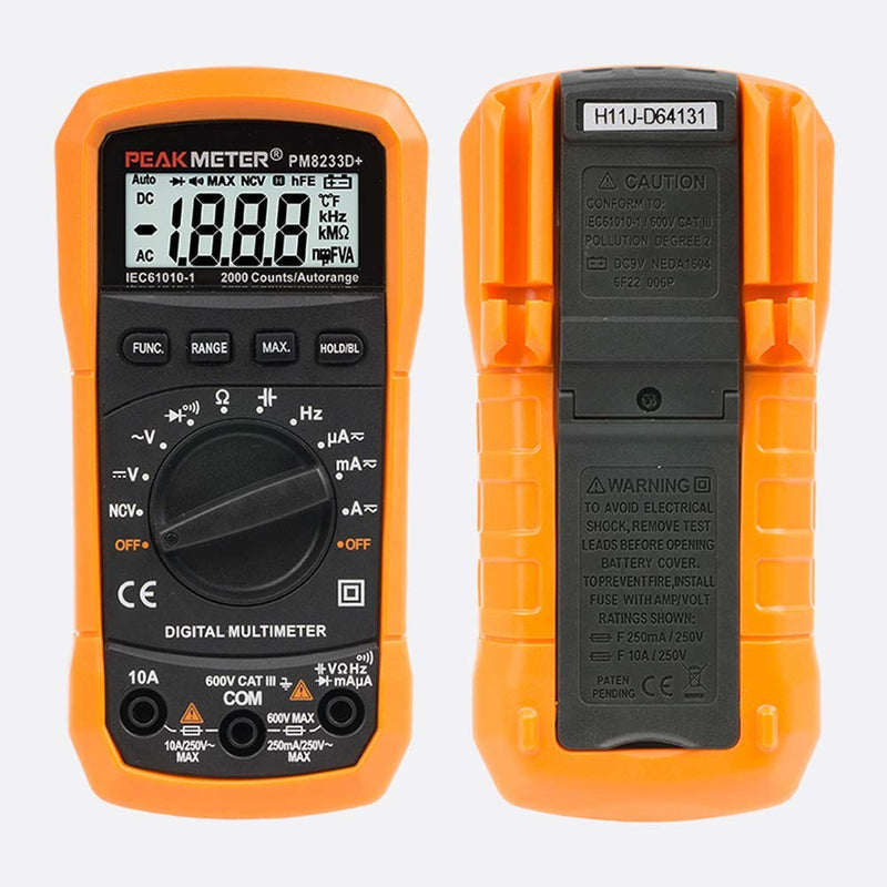 Digital Multimeter – High-Sensitivity Voltmeter & Ammeter for AC/DC Voltage Current Resistance & Continuity