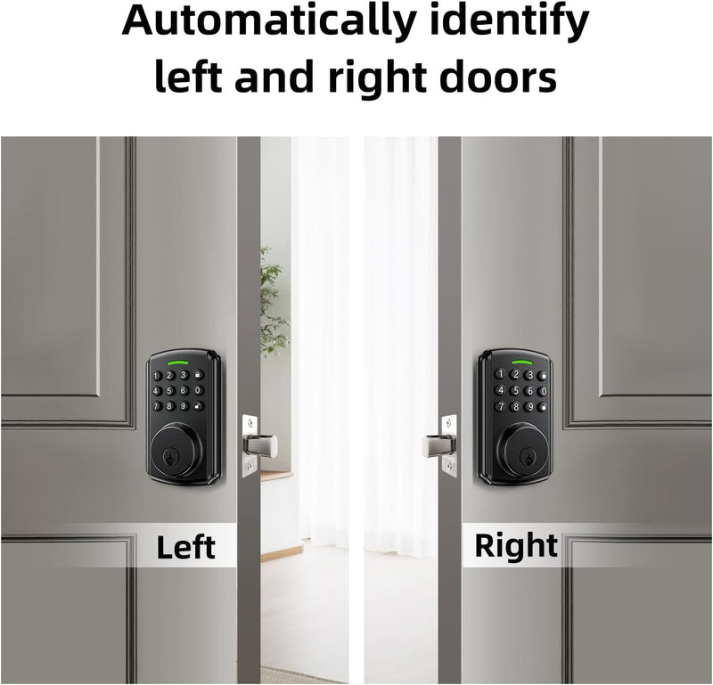 Smart Deadbolt Lock – Wi-Fi & Bluetooth Electronic Door Lock and IP65 Waterproof Protection