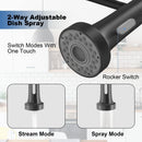 Brushed Kitchen Mixer Tap with Pull-Out Spray – 360 Swivel Stainless Steel Sink Mixer