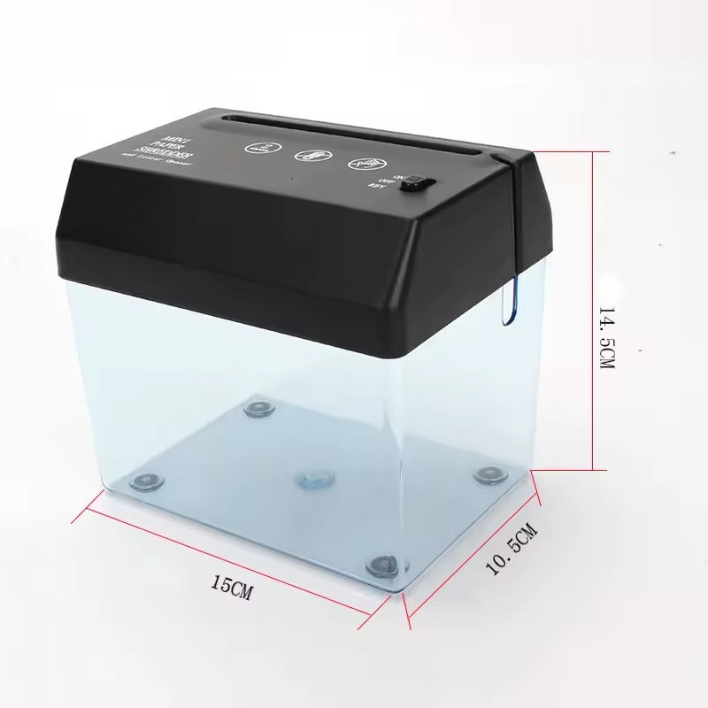 Mini Desktop Paper Shredder – Electric Cross-Cut Quiet & Compact