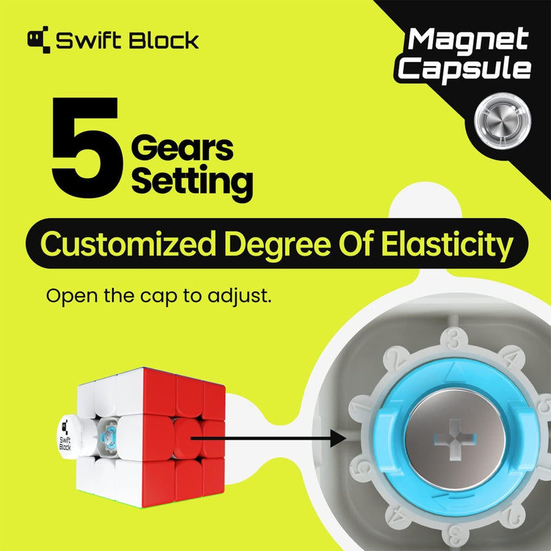 3x3 Magnetic Speed Rubik's Cube – Fast Smooth Stickerless Puzzle with 48 Magnets