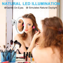 LED Makeup Vanity Mirror with 10x Magnification – Light Button Strong Suction Cup for Home & Travel