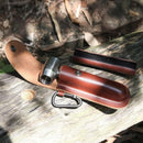 Manual Bushcraft Hand Auger – Survival Settlers Tool with Leather Pouch
