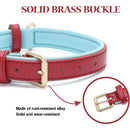 Luxury Dog Collar with Gold Buckle - made with Leather