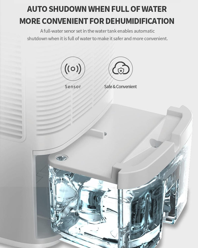 Smart Dehumidifier with Remote & LCD Display – 2.2L Quiet Home Air Purifier with Sleep Mode