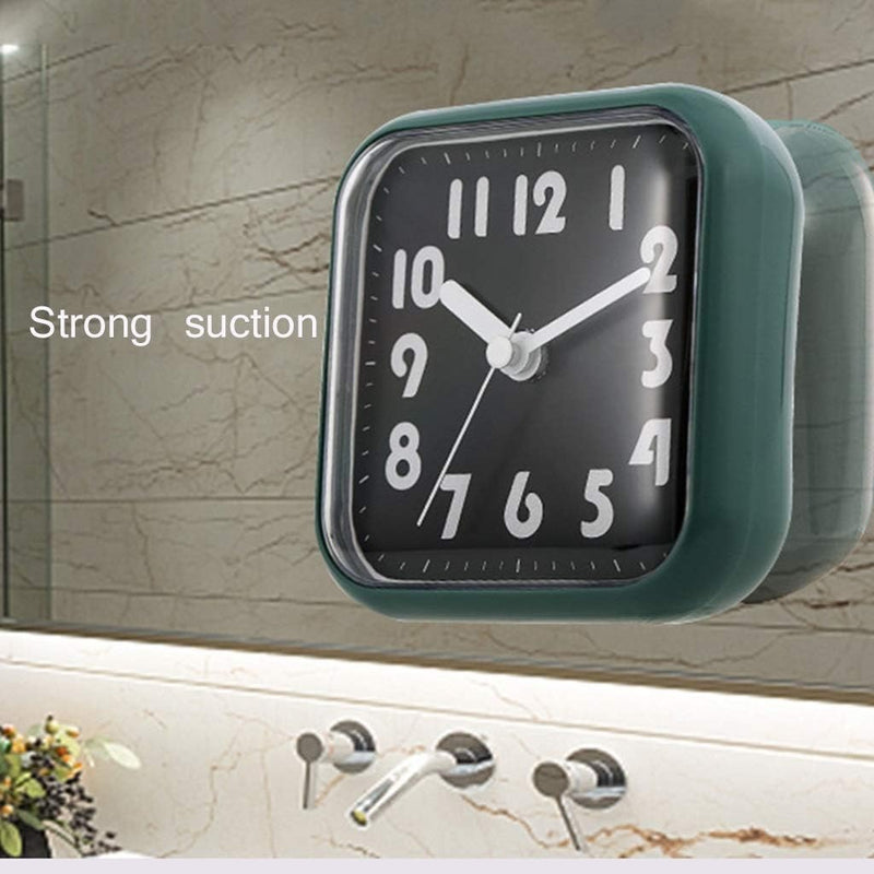 Waterproof Shower Clock – Silent Wall Clock with Suction Cup for Bathroom & Kitchen