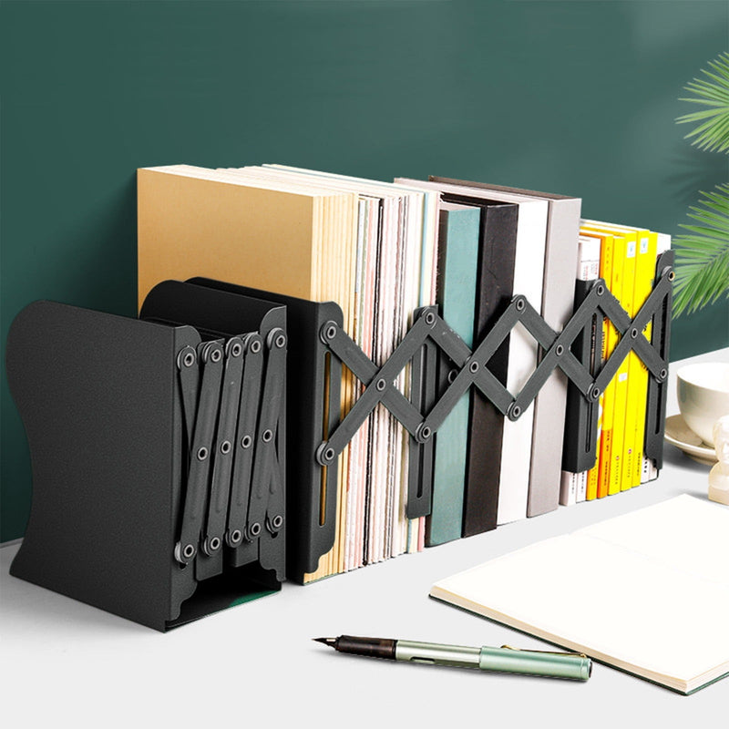 Adjustable Metal Bookshelf – Non-Slip Desk Organizer for Home or Office