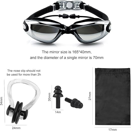 Swimming Goggles with Built-In Earplugs