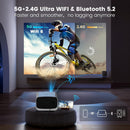 Smart WiFi Bluetooth Projector – 4K Support HDR10 Android 13 Auto Keystone & Focus