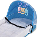 Cozy Baby Travel Cot with Toy – Soft Portable Bed with Mosquito Net