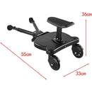 Buggy Board with Seat – 2-Wheel Pushchair with 360° Wheels