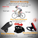 Ultra Bright USB Rechargeable Bike Light Set – Powerful Front Headlight & Rear Taillight