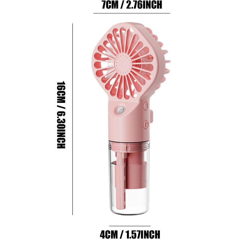 Portable Misting Handheld Fan – 4-Speed Cooling Fan with Water Tank for Indoor & Outdoor Use