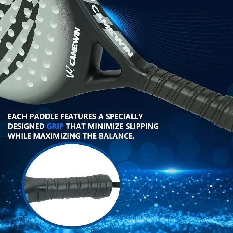Carbon Fibre Paddle Tennis Racket – Pro Padel with Cover Bag