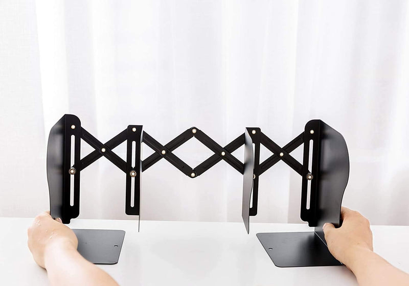 Adjustable Metal Bookshelf – Non-Slip Desk Organizer for Home or Office