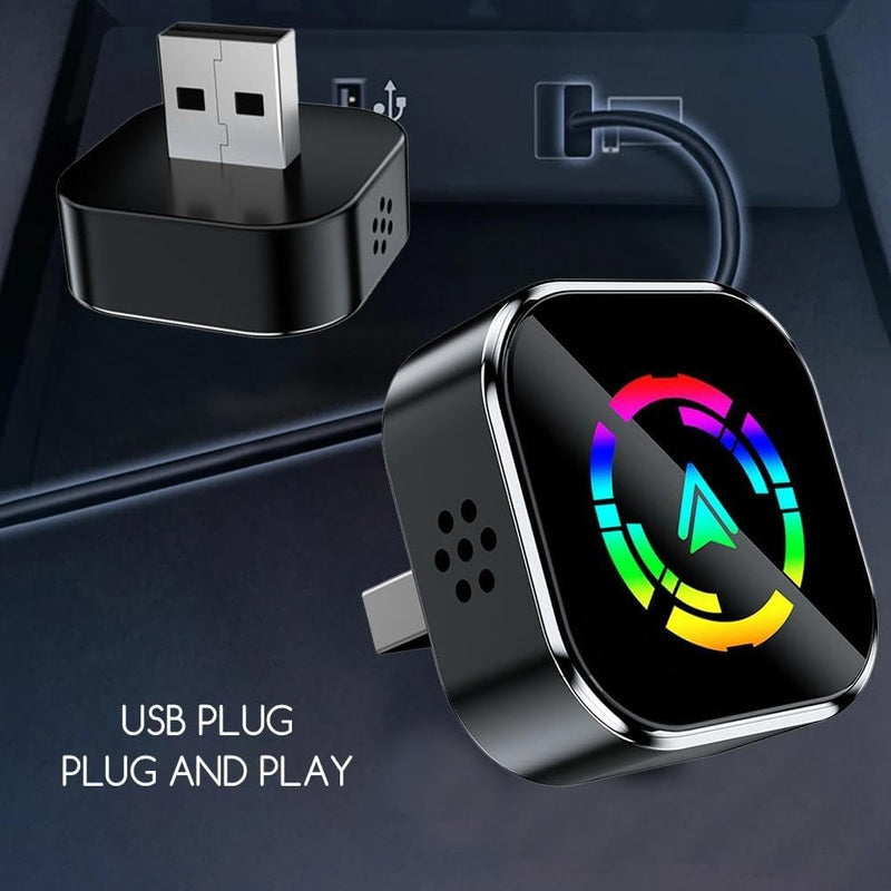 Wireless CarPlay Adapter – 2-in-1 Android Auto USB Plug & Play