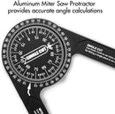 360° Aluminium Miter Saw Protractor – Precision Angle Finder Gauge