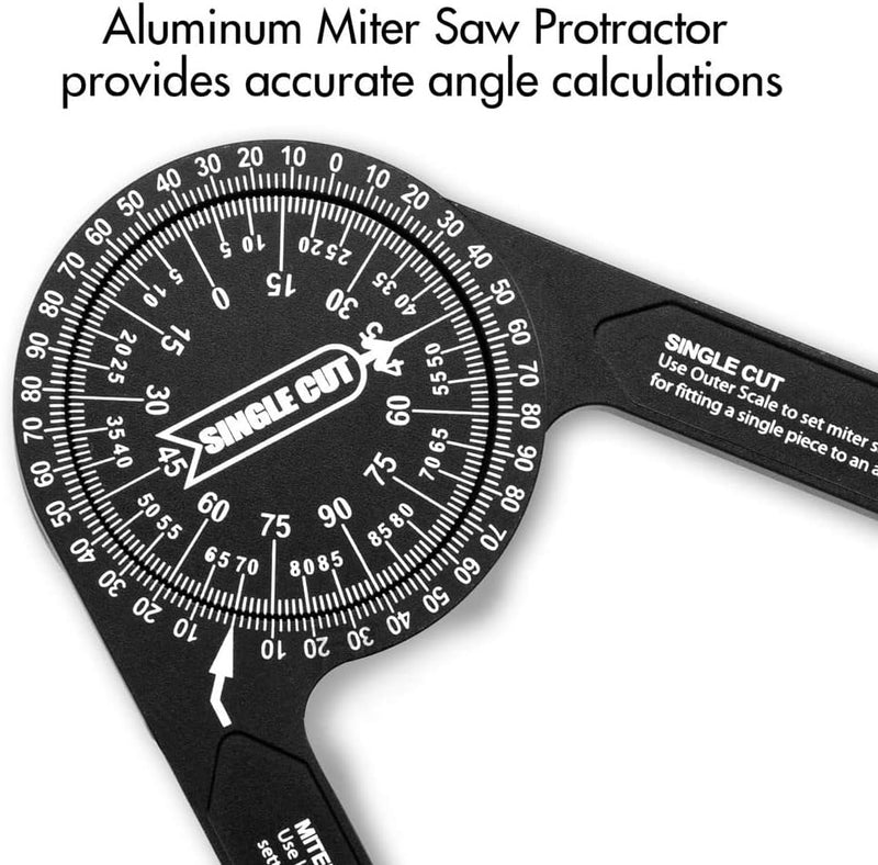 360° Aluminium Miter Saw Protractor – Precision Angle Finder Gauge