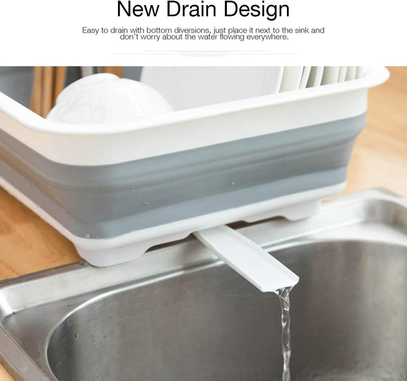 Collapsible Dish Drying Rack – Foldable Portable & Space-Saving Drainer