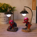 Spiderman Superhero Streetlight LED Desk Lamp – Resin Night Light for Kids