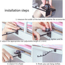 Adjustable Clothes Hanger Rack – Slim Sturdy No-Drill Wall Stand
