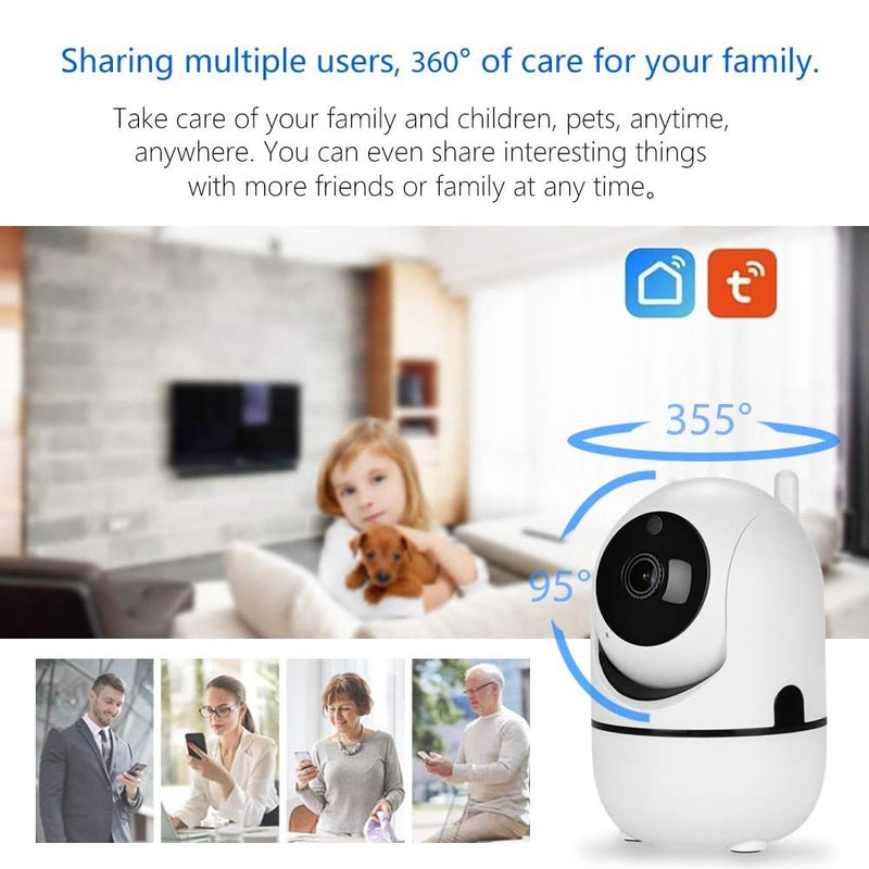 HD Night Vision Baby Monitor - 360° Rotation & Motion Detection