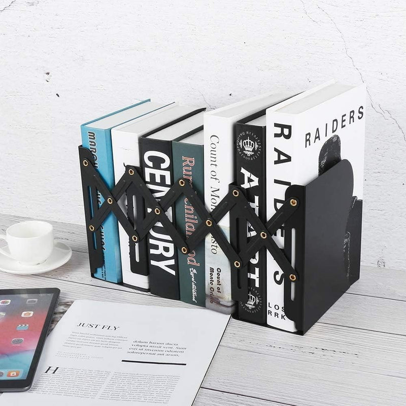 Adjustable Metal Bookshelf – Non-Slip Desk Organizer for Home or Office