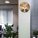 Cafe Tour 12" Silent Wall Clock – Battery Operated Modern Design for Living Room Decor