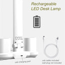Rechargeable LED Desk Lamp – Foldable Double-Head Light with Digital Clock