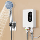 Electric Shower Set 5500W – Tankless Instant Hot Water Heater with Hose Shower Head Inlet Pipe and Thermostatic Valve