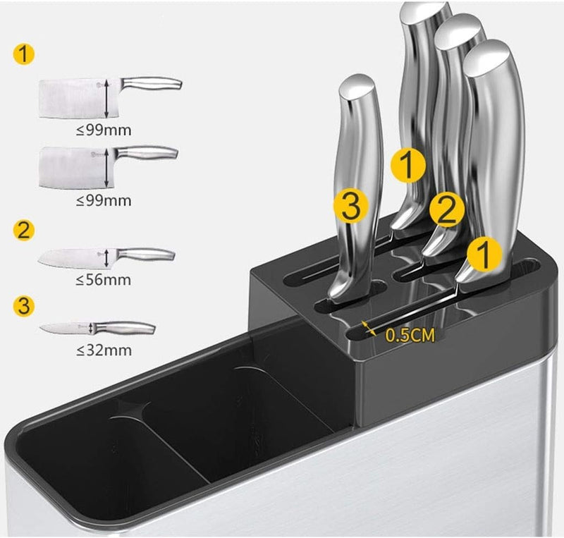 Multifonctions Stainless Steel Knife Block – Kitchen Utensil Organiser