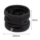 Unisex Winter Neck Warmer – Knitted Snood Scarf with Thick Plush Lining