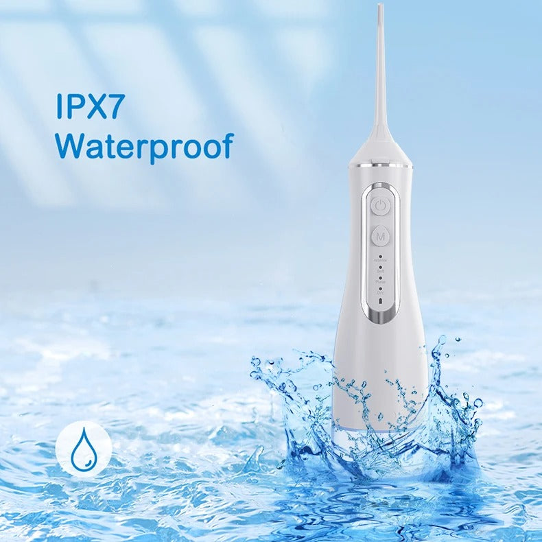 Waterproof Cordless Water Flosser – 320ML Rechargeable Oral Irrigator with 4 Modes & 5 Tips