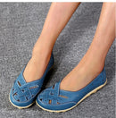 Women’s Leather Ballerinas – Lightweight Slip-On Flats Soft & Breathable Summer Walking Shoes