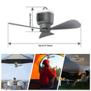 Portable Ceiling Fan with Light 18" – 12000mAh Battery & Remote for Camping Gazebo Patio