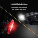 Ultra Bright USB Rechargeable Bike Light Set – Powerful Front Headlight & Rear Taillight