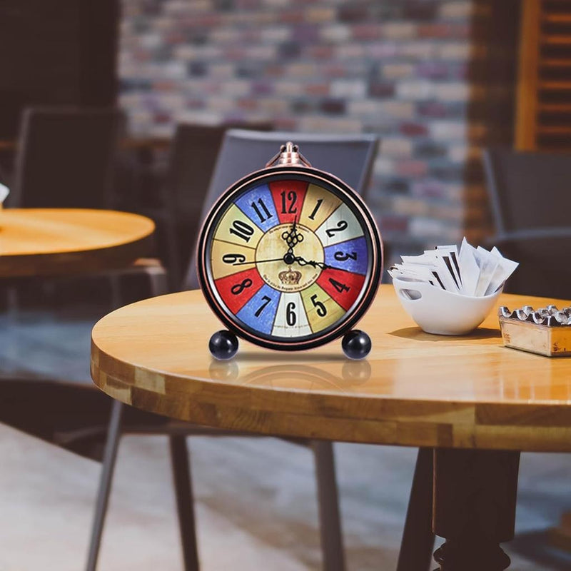 Classic European Design Clock – Silent Non-Ticking Quartz Desk Clock