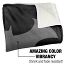 Batman Hush Logo Super Soft Throw Blanket – Silky Touch Front & Sherpa Back