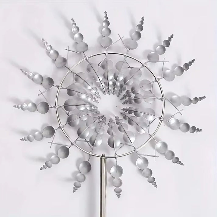 Metal Garden Windmill Spinner – Kinetic Yard Art for Outdoor Lawn & Patio Decor