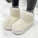 Warm Winter Bootie Slippers for Women – Plush Lined with Thick Sole Cozy Indoor Outdoor Slip-On Shoes