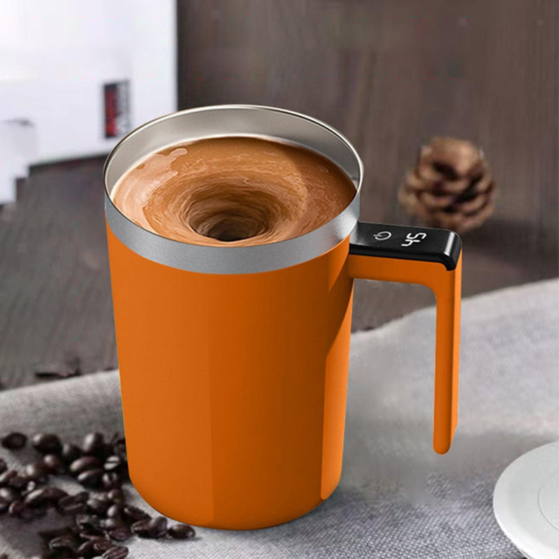 Auto Stirring Coffee Mug – 400ml Rechargeable Stainless Steel Cup