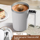 Auto Stirring Coffee Mug – 400ml Rechargeable Stainless Steel Cup